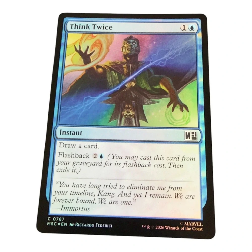 Magic The Gathering Think Twice 0787 Marvel Secret Lair Immortus Blue Instant C